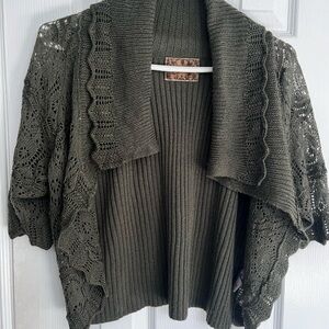 Beautiful green embroidered cardigan